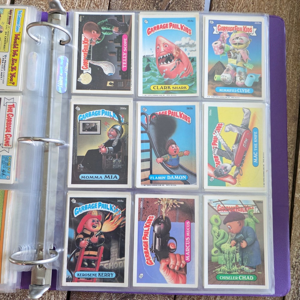 Vintage Topps Garbage Pail Kids Card Lot Series 9 12 Clark Shark 1987-88 Topps